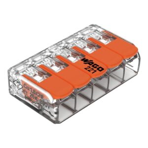 Vadu savienotājs, attaisāms 5x0.2-4mm² 32A caurspīdīgs