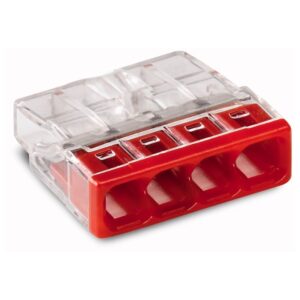 Vadu savienotājs 4x0.5-2.5mm² 24A sarkans