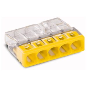 Vadu savienotājs 5x0.5-2.5mm² 24A dzeltens